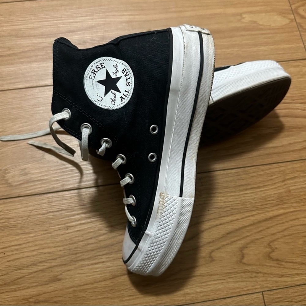 Converse lift high top platform shoes
